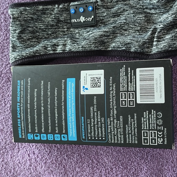 Wireless sports headgear Musicozy for music and calls like earbuds but headband - Picture 5 of 5